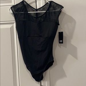 Dance leotard lace and ribbon back.